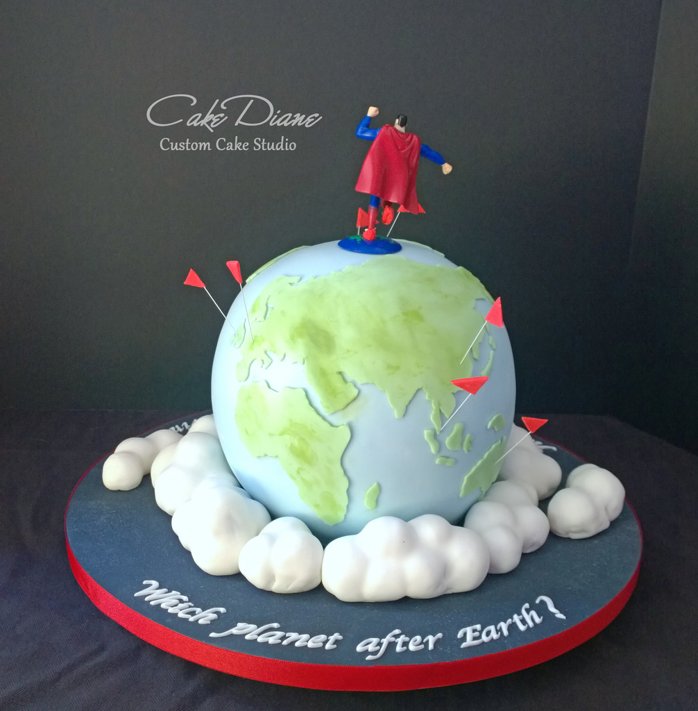 Globe Birthday Cake