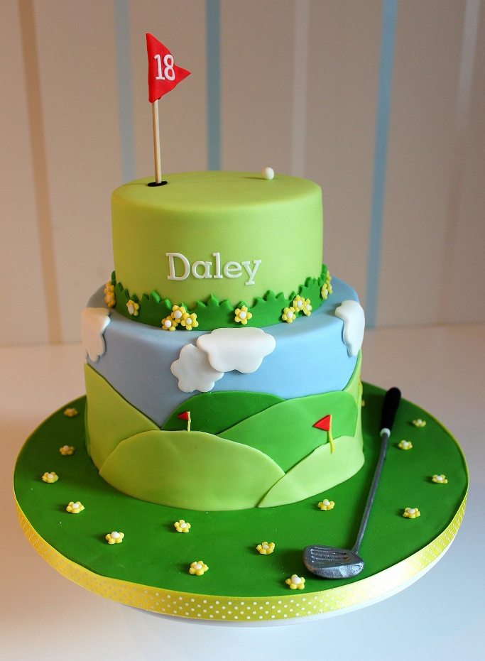 Golf Themed Birthday Cake