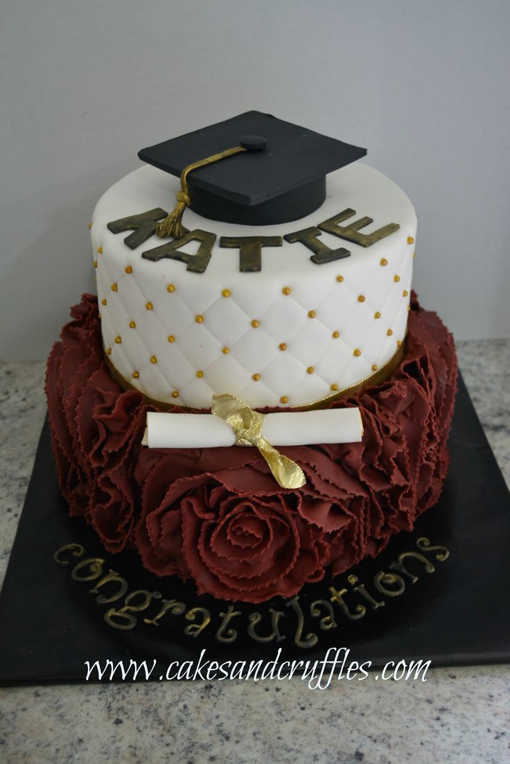 Graduation Cake with Fondant