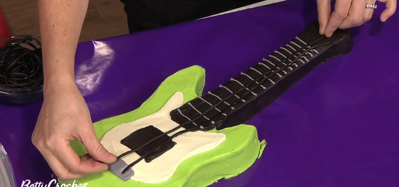 Guitar-Shaped Birthday Cake