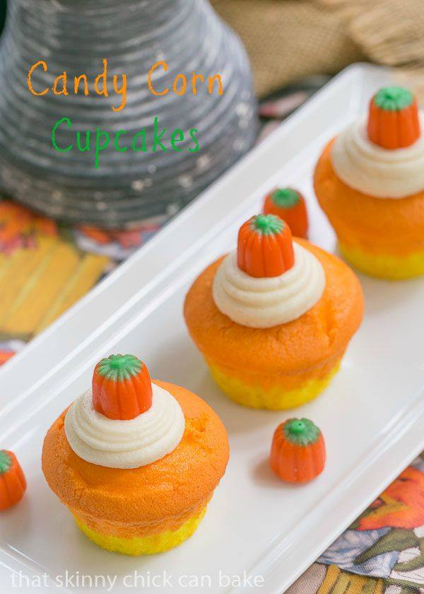 Halloween Candy Corn Cupcakes Recipe