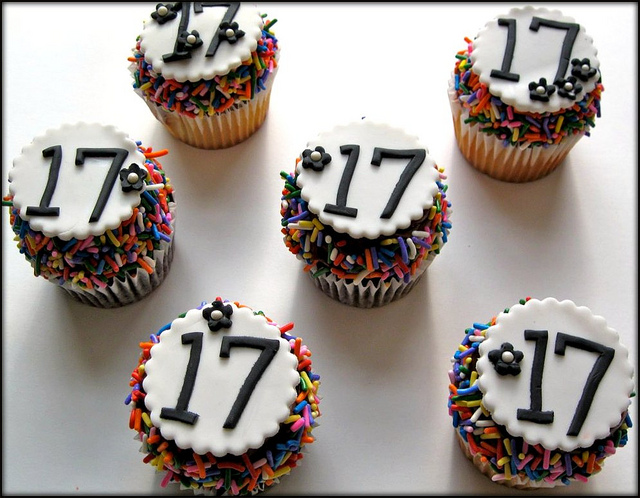 Happy 17th Birthday Cupcake Happy 17th Birthday Cupcake