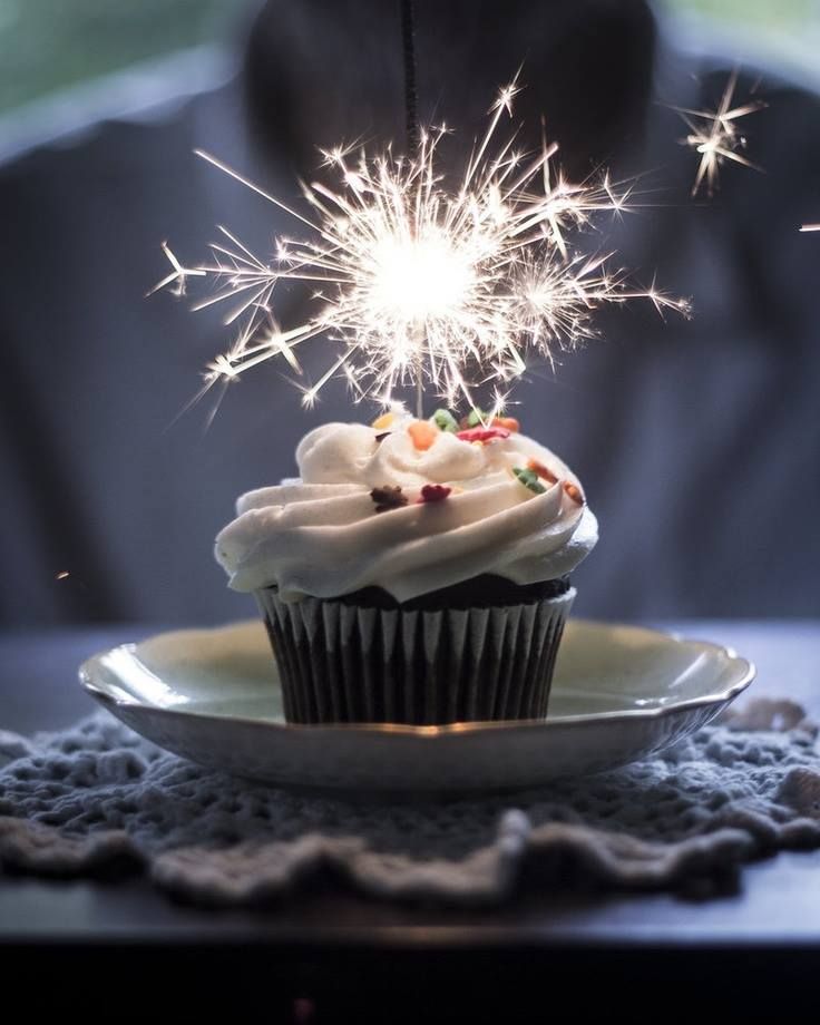 Happy Birthday Cupcake Sparkler