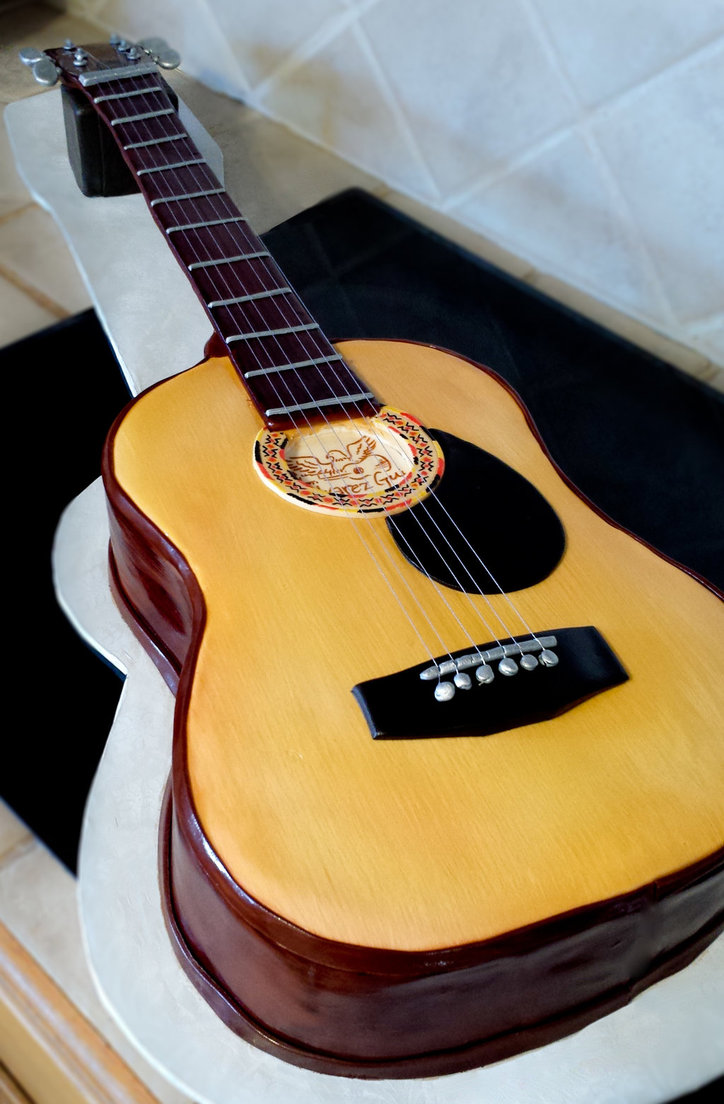 Happy Birthday Guitar Cake