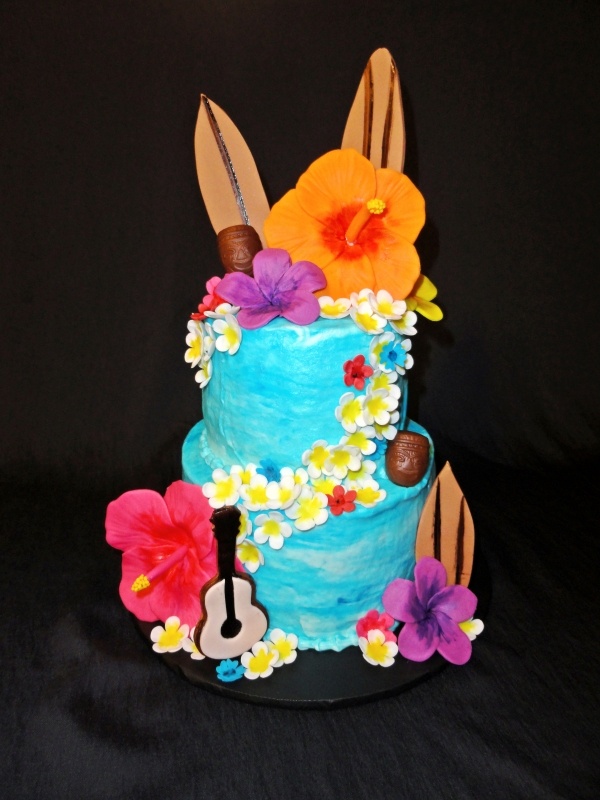Hawaiian Luau Birthday Cake Hawaiian Luau Birthday Cake
