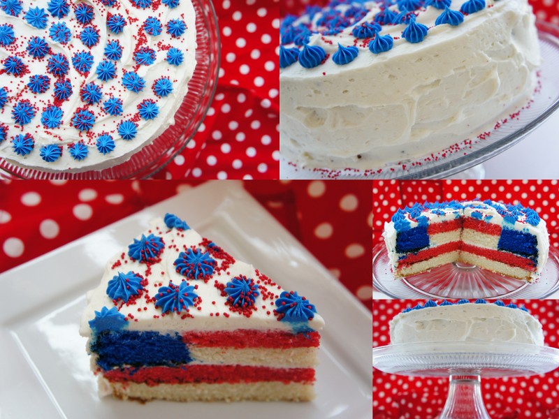 Independence Day Flag Cake