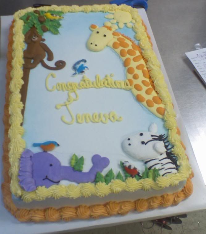 Jungle Baby Shower Sheet Cakes