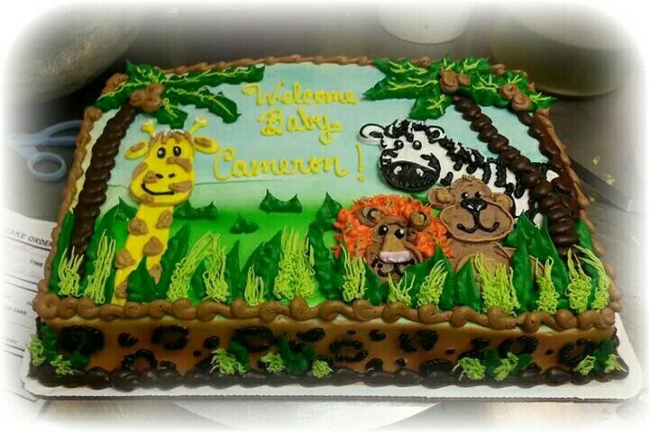 Jungle Baby Shower Sheet Cakes