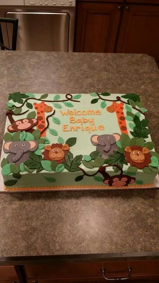 Jungle Themed Sheet Cake