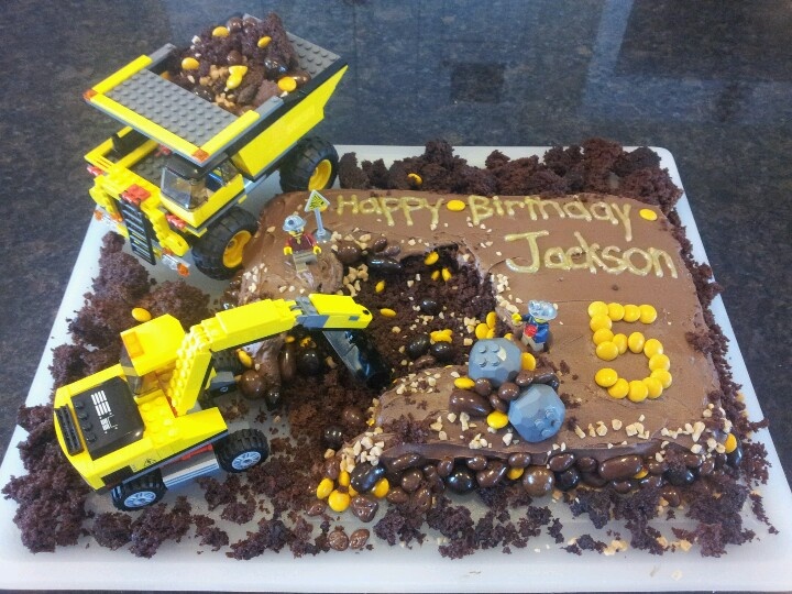 LEGO Gold Mine Birthday Cake