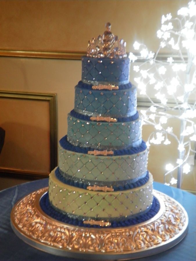 Light Blue Quinceanera Cakes