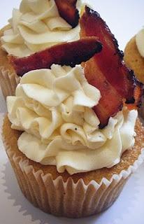 Maple Pancake Cupcake with Bacon