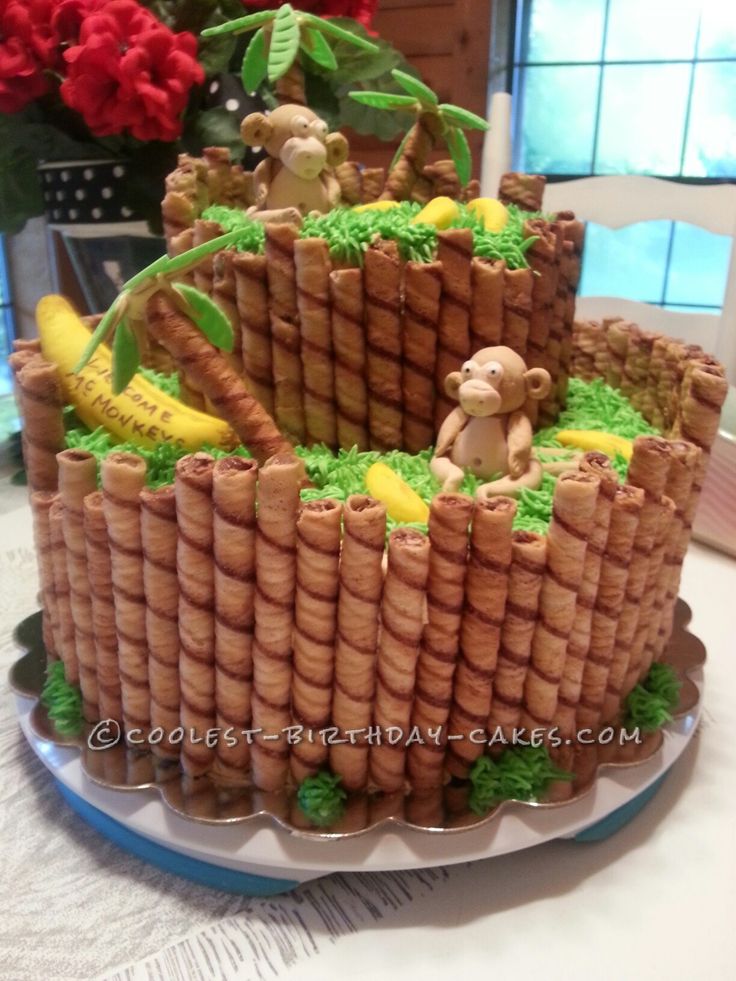 Monkey Baby Shower Cake