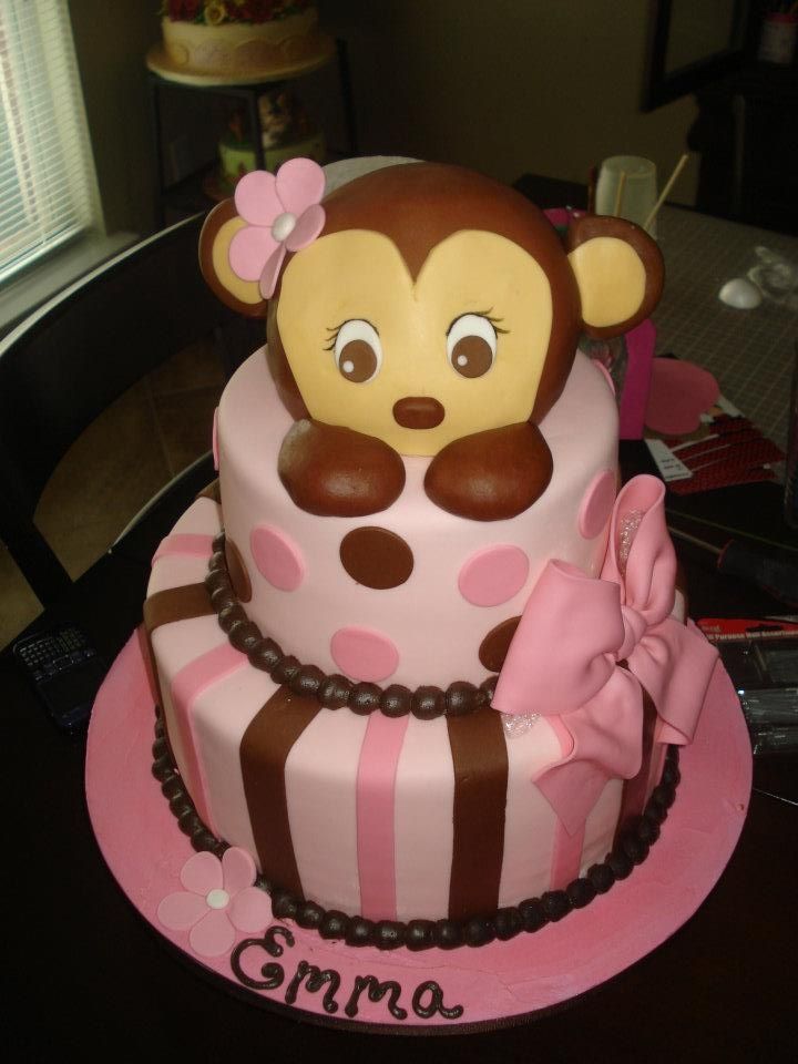 Monkey Baby Shower Cake