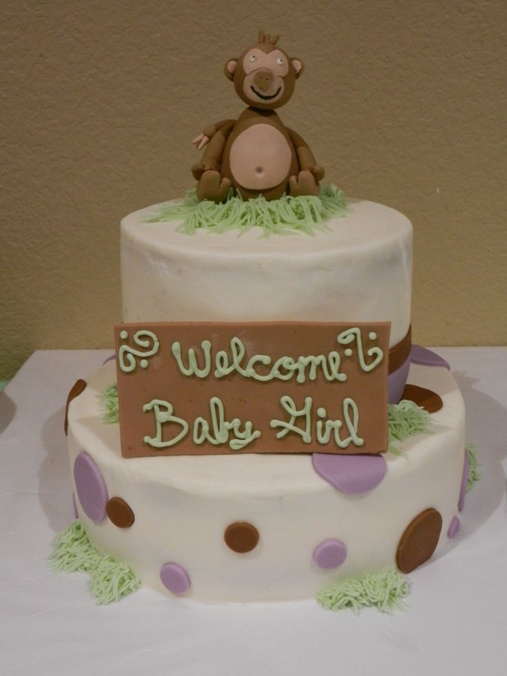 Monkey Baby Shower Cake