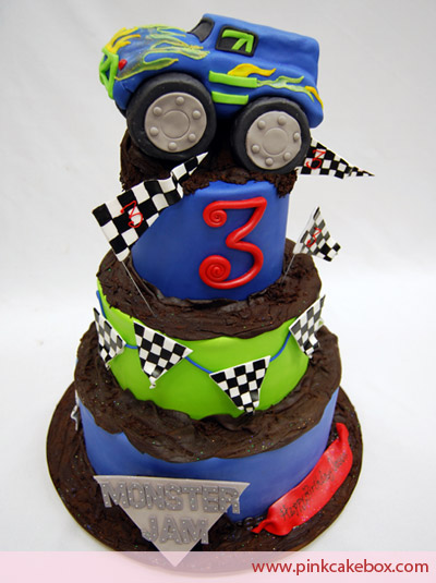 Monster Truck Birthday Cake