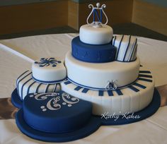 Music Themed Wedding Cake