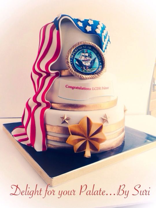 Navy Promotion Cake