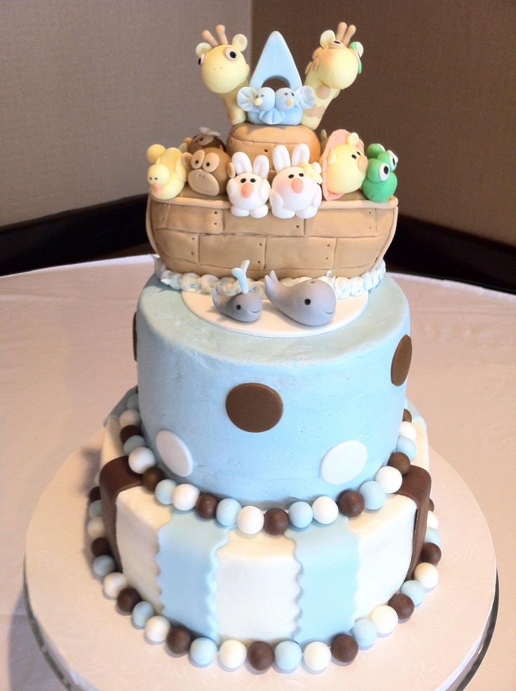 Noah's Ark Baby Shower Cake