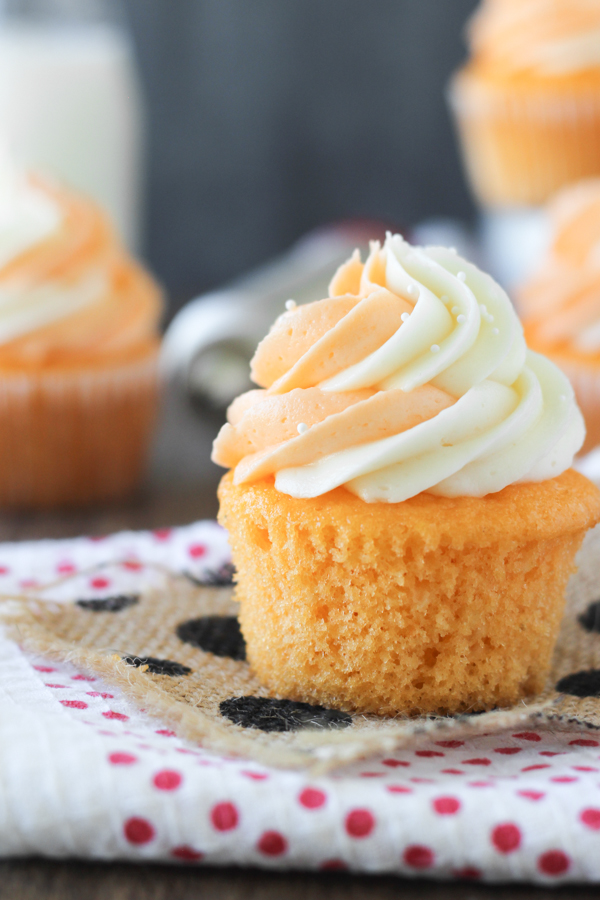 Orange Cream Pop Cupcakes