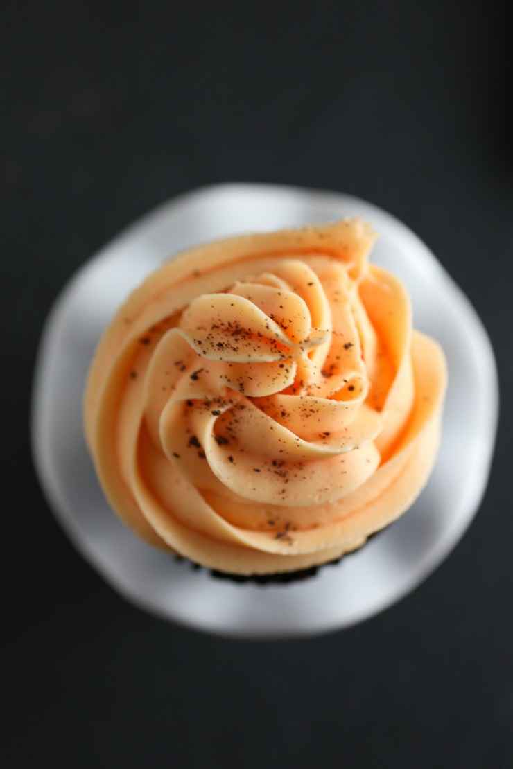 Orange Cupcakes with Chocolate Frosting