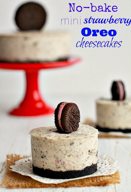 Oreo No-Bake Strawberry Cheesecake Oreo No-Bake Strawberry Cheesecake
