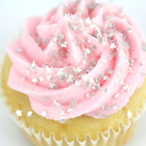 Pink Edible Glitter Cupcakes