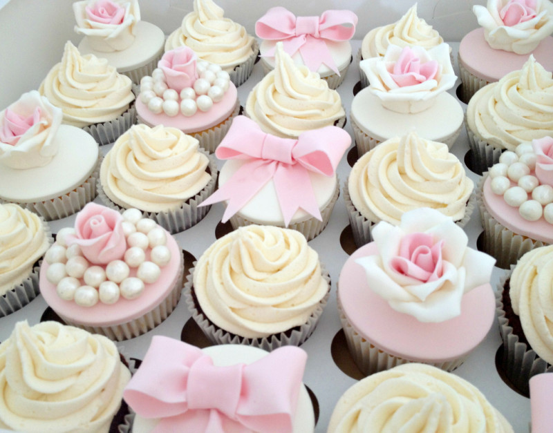 Pink Wedding Cupcakes