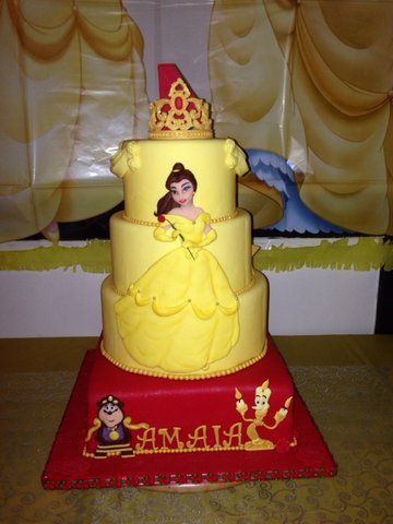 Princess Belle Birthday Cake