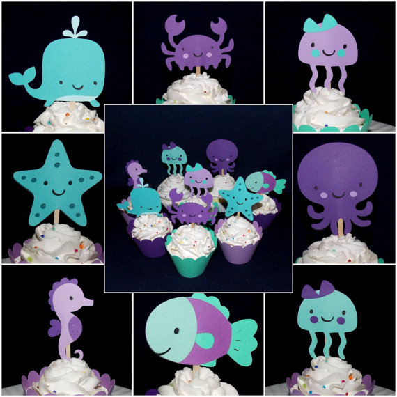 Purple and Teal Baby Shower Under the Sea