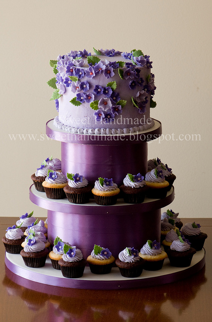 Purple Bridal Shower Cakes and Cupcakes Purple Bridal Shower Cakes and Cupcakes