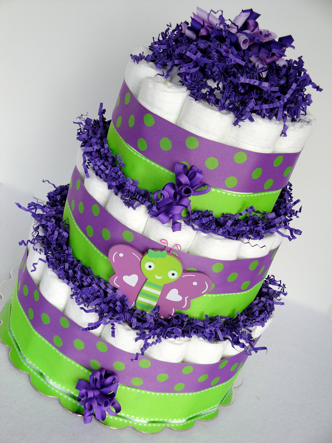 Purple Butterflies Baby Shower Cake