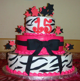 Quinceanera ZEBRA Cake