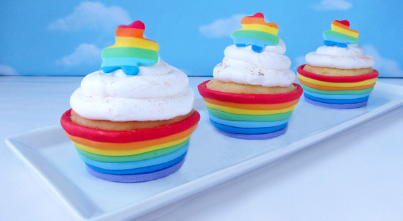 Rainbow Edible Cupcake Wrappers Rainbow Edible Cupcake Wrappers