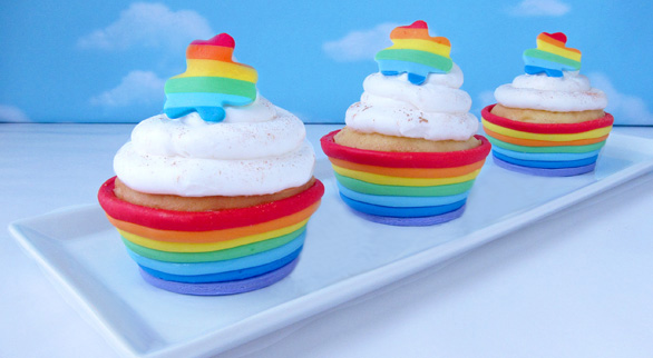 Rainbow Edible Cupcake Wrappers