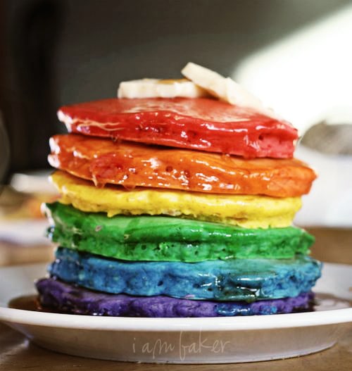 Rainbow Pancakes