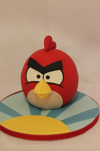 Red Angry Bird Cake