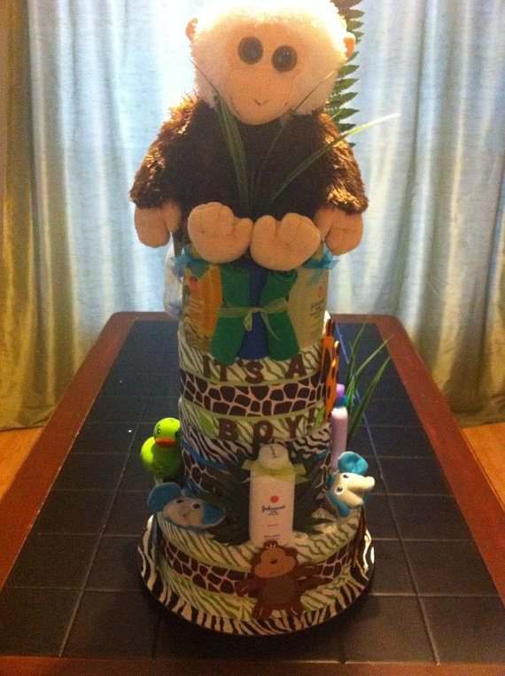 Safari Diaper Cake Boy Safari Diaper Cake Boy