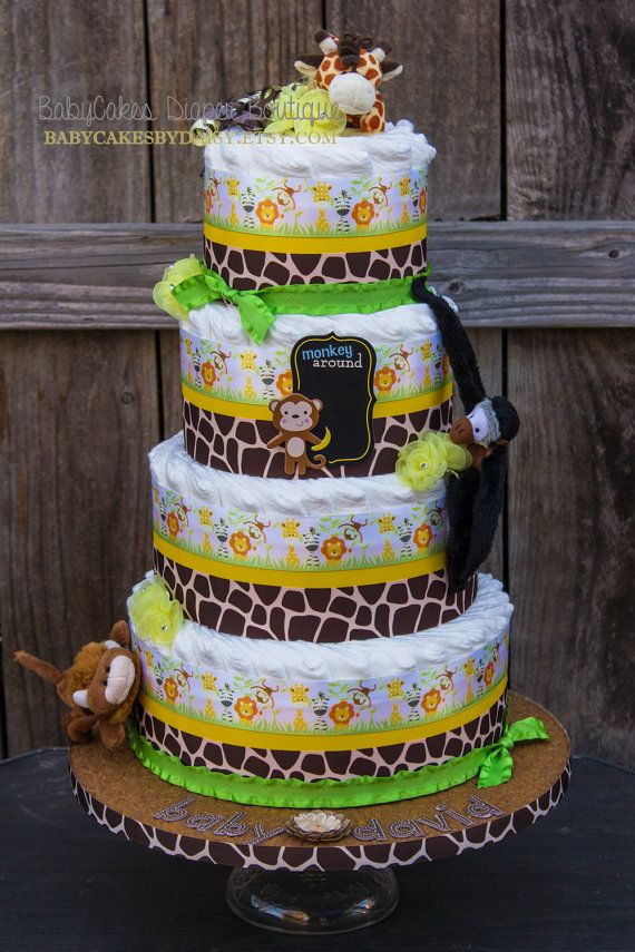 Safari Theme Diaper Cake