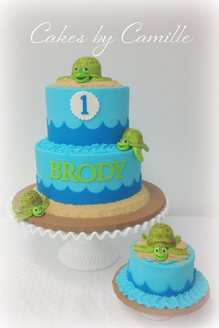 Sea Turtle Birthday Cake