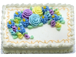 Sheet Cake with Flowers