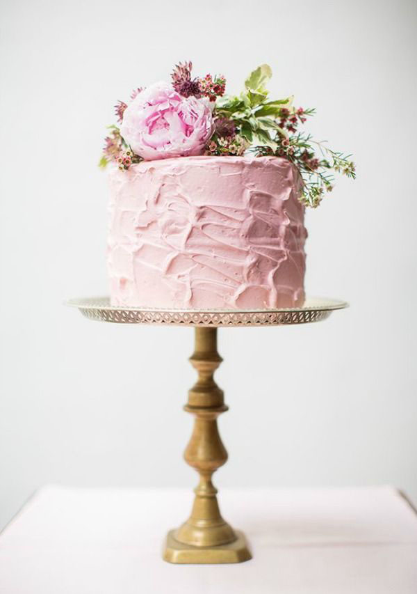 Simple Wedding Cake Pink