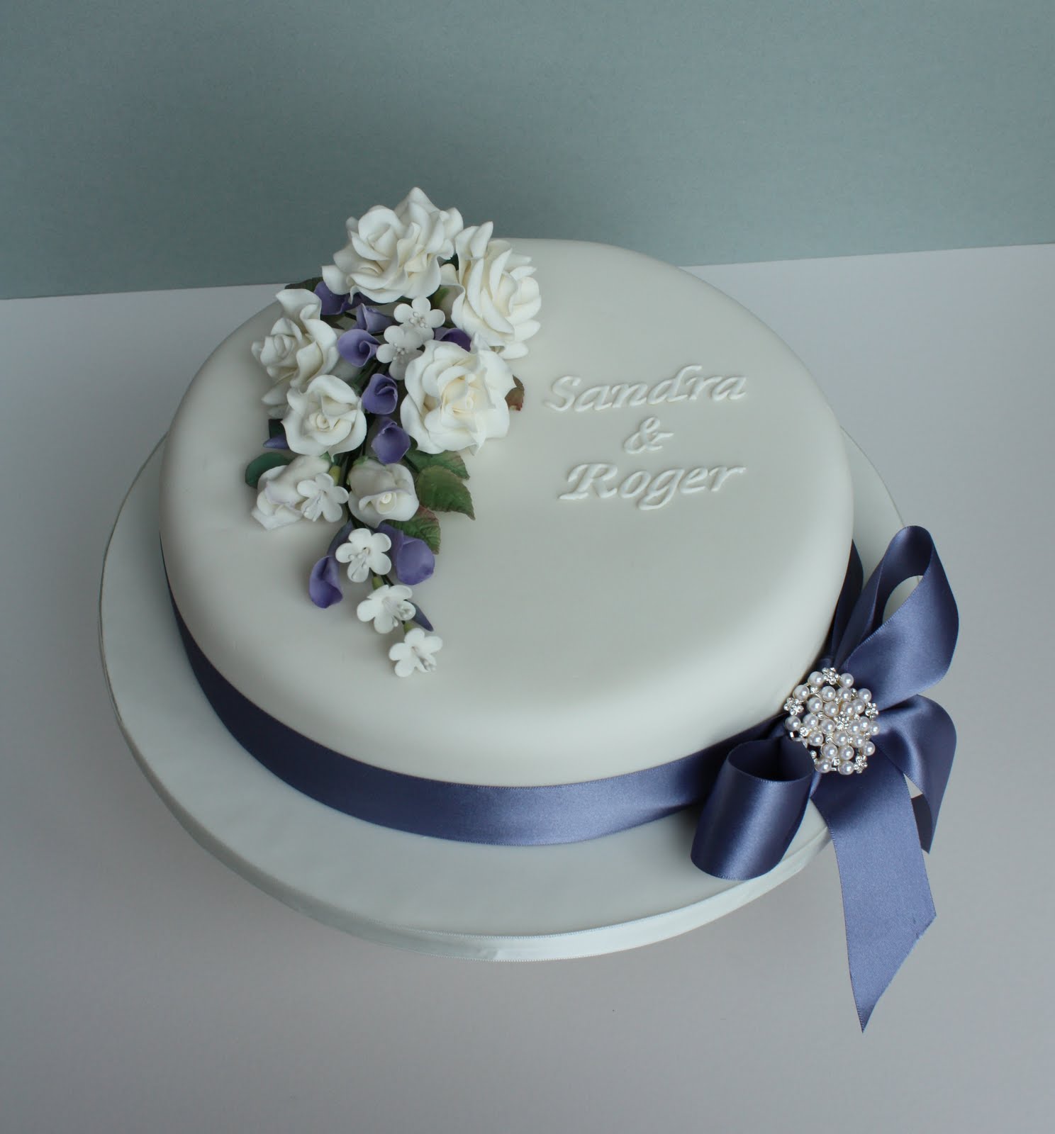 Single Layer Wedding Cake Designs