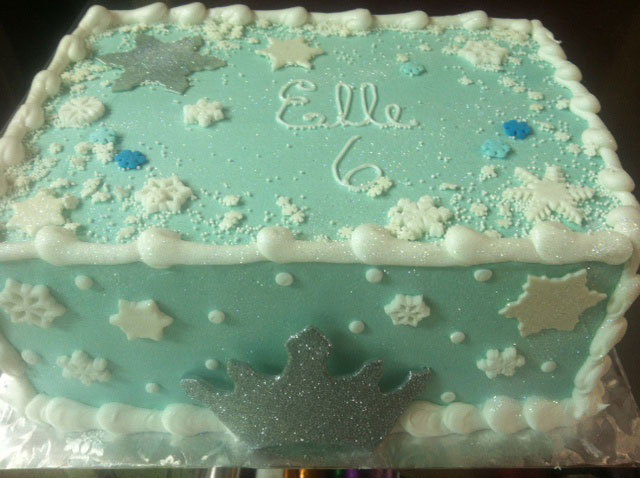 Snowflake Sheet Cake