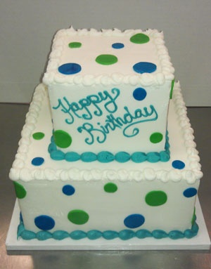 Square Polka Dot Cake