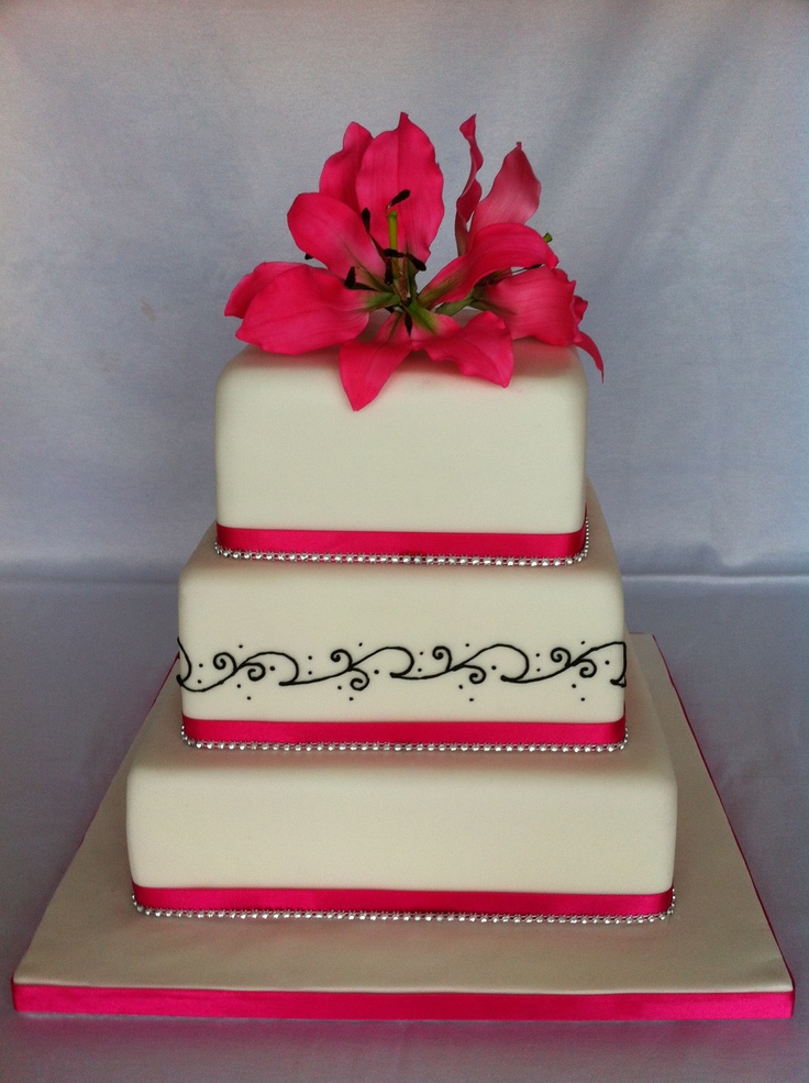 Square Stacked Wedding Cake