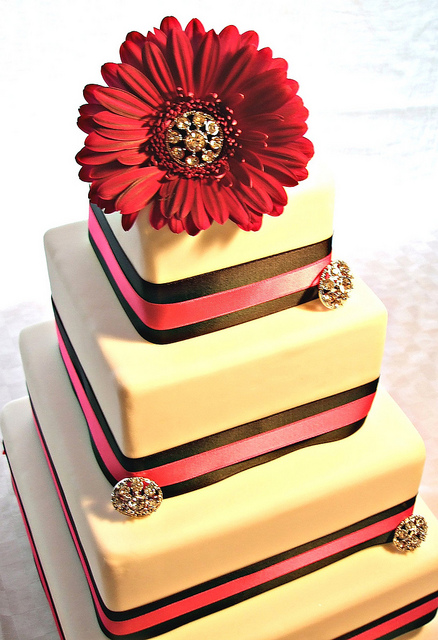 Square Stacked Wedding Cake