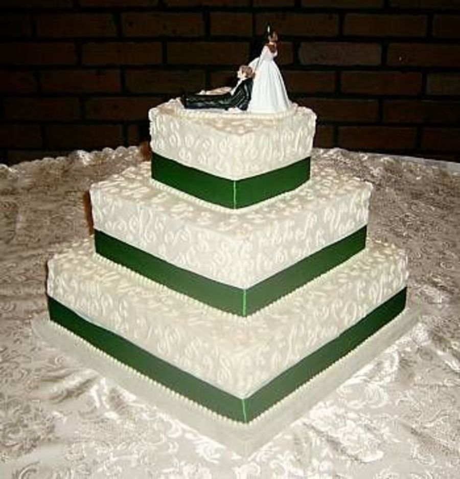 Square Tiered Wedding Cake