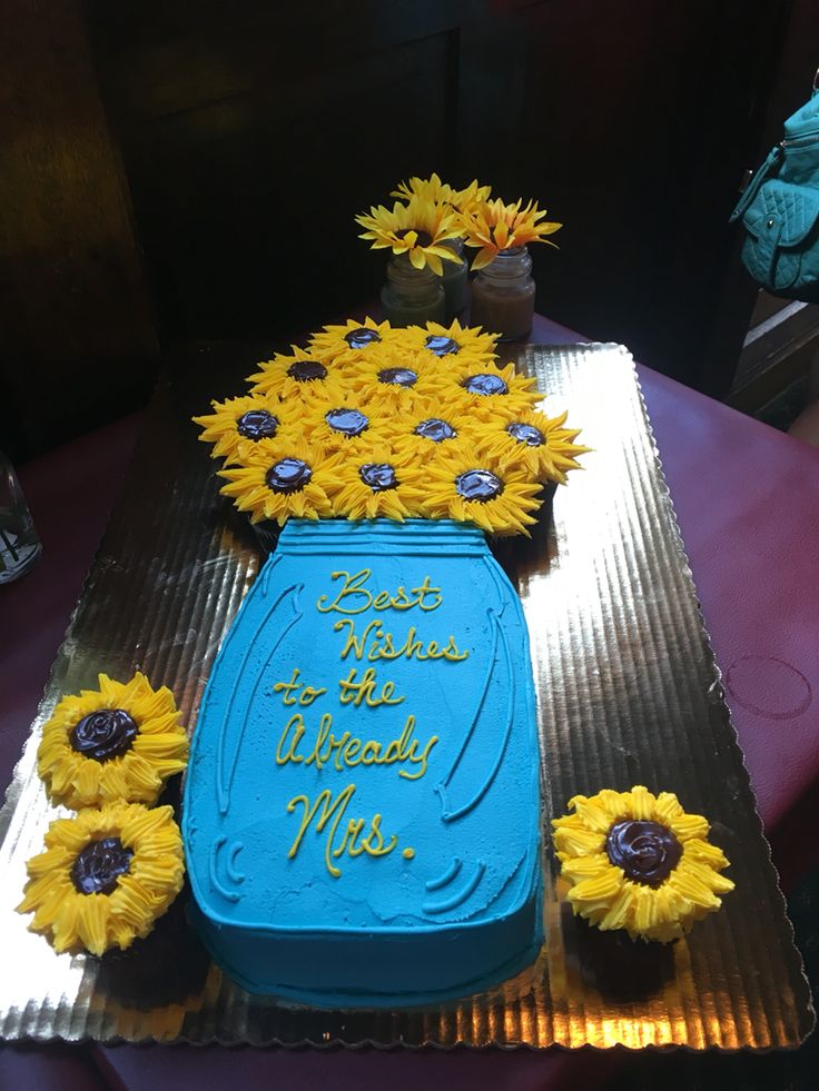 Sunflower Bridal Shower Cake