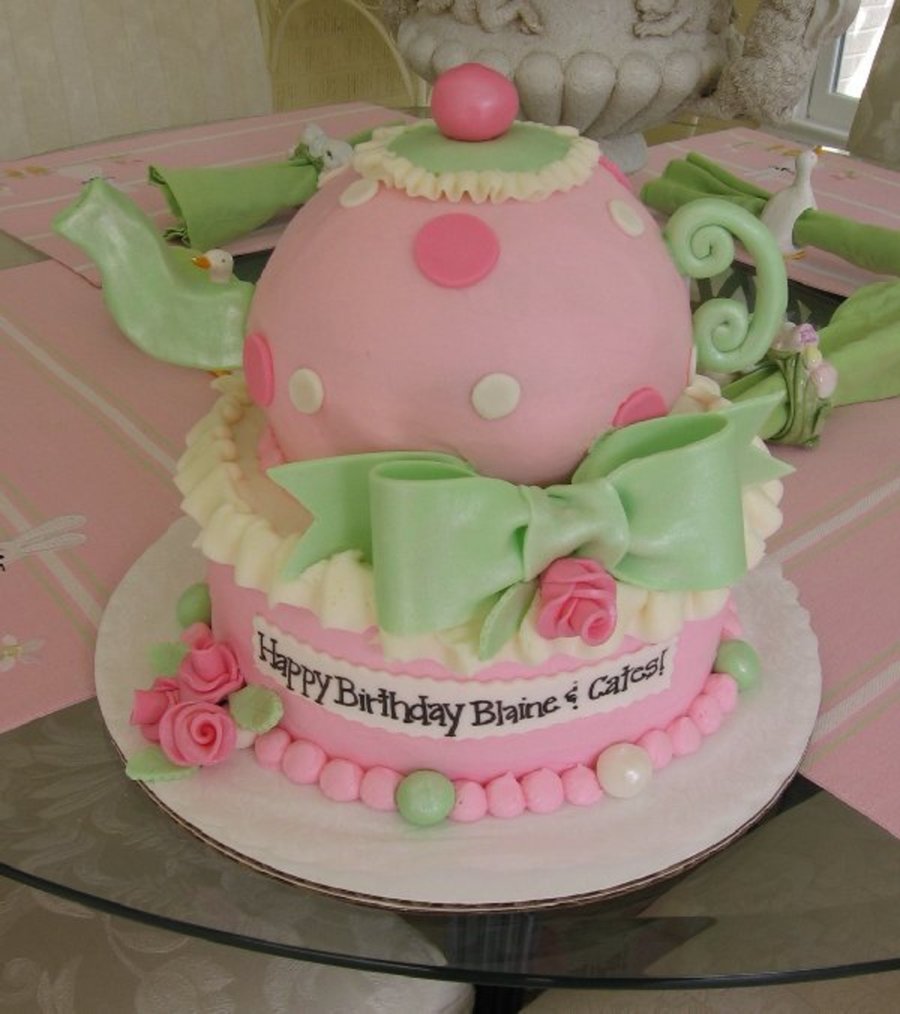 Tea Party Birthday Cake